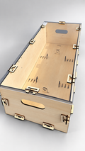 Profi Transportbox für Long Sheet Cakes / lange Torten (Holz/Acryl)